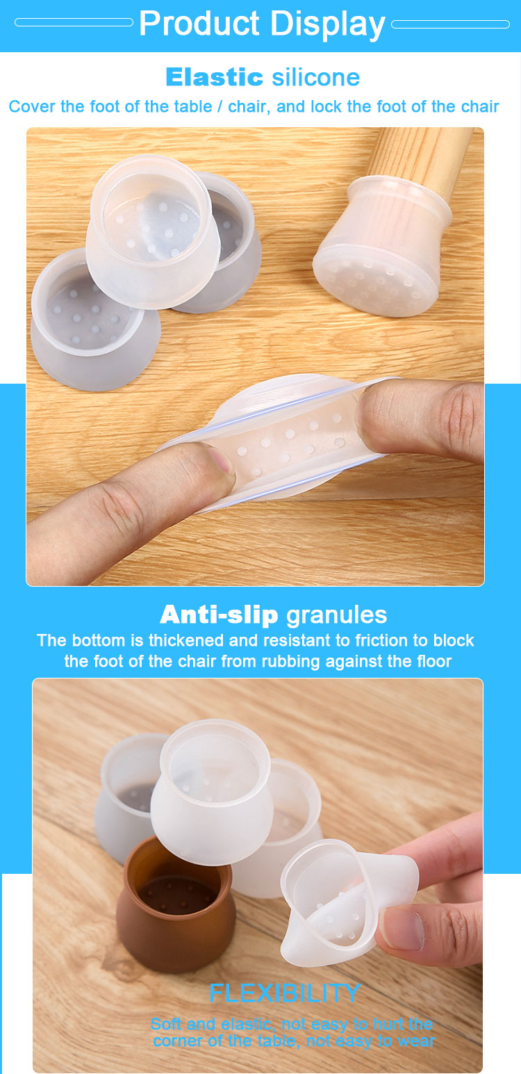 Picture of Chair Leg Protector - Non Slip Chair Feet Covers, Silicone Rubber For Legs Furniture Sofa, Chair, Table, Cabinet, Bed, Tea Table Leg Protectors, Silicone floor protector, Foot Cover