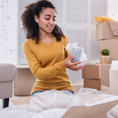 Picture of Bubble Wrapping Poly 100 Yard Full Roll - Best Quality Air Bubble Rolls, Bubble Wrap for Packaging Material Single Side 3mm Bubble