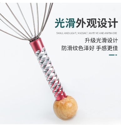 Picture of 5Pcs 12 Finger Head Relax Massager Hair Held SPA Scalp Neck Stress Relief Massage Release Head Physician Steel Ball Massager