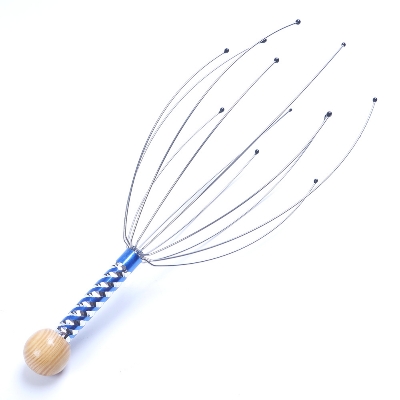 Picture of 1Pcs 12 Finger Head Relax Massager Hair Held SPA Scalp Neck Stress Relief Massage Release Head Physician Steel Ball Massager