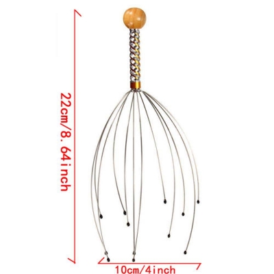 Picture of 1Pcs 12 Finger Head Relax Massager Hair Held SPA Scalp Neck Stress Relief Massage Release Head Physician Steel Ball Massager