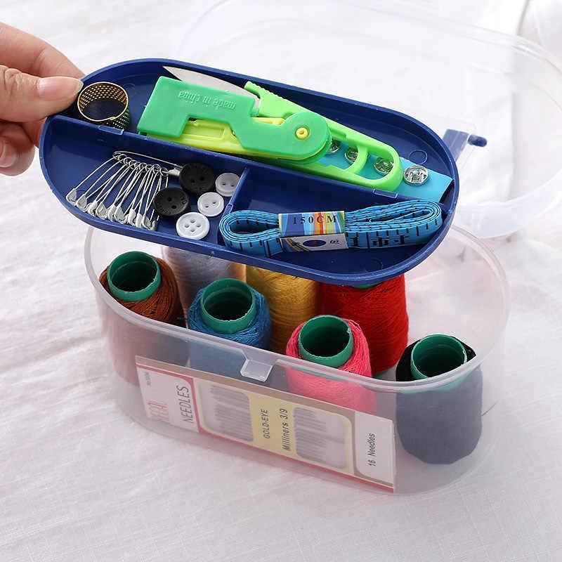 Picture of Sewing Kit Box || Sewing Basket Organizer with Needles and Kit - Large needle boxes, ten lines, needle a measuring tape, scissors, Ershao, pins, buttons