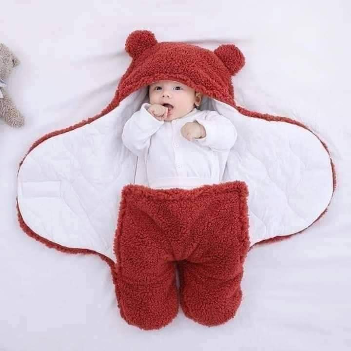 Picture of Baby Sleeping Bag Ultra-Soft Fluffy Fleece Newborn Receiving Blanket Infant Boys Girls Clothe Sleeping Nursery Wrap Swaddle