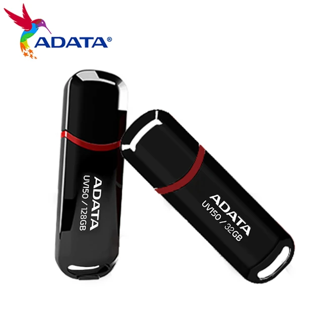 Picture of ADATA USB 3.2 Pen Drive High Speed 100MB/S 256GB 128GB 64GB 32GB Flash Memory UV150 Black Portable Pendrive for Desktop Laptop