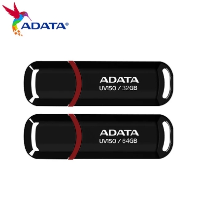 Picture of ADATA USB 3.2 Pen Drive High Speed 100MB/S 256GB 128GB 64GB 32GB Flash Memory UV150 Black Portable Pendrive for Desktop Laptop
