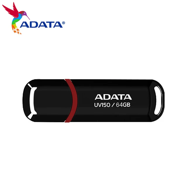 Picture of ADATA USB 3.2 Pen Drive High Speed 100MB/S 256GB 128GB 64GB 32GB Flash Memory UV150 Black Portable Pendrive for Desktop Laptop