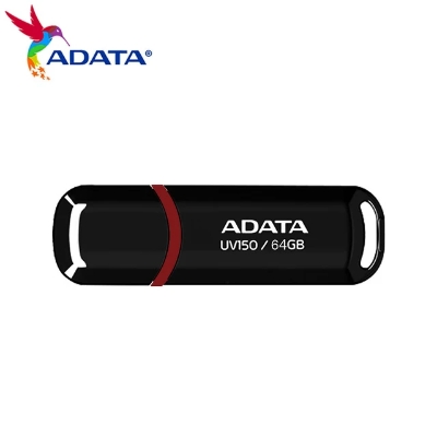 Picture of ADATA USB 3.2 Pen Drive High Speed 100MB/S 256GB 128GB 64GB 32GB Flash Memory UV150 Black Portable Pendrive for Desktop Laptop