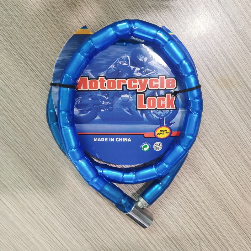 Picture of High Quality Big Size Bike/Car/Cycle ANCHI LOCK/Beri Iron Rod Tala With 2 Pcs Key Red/Blue/Black Color-1 Piece