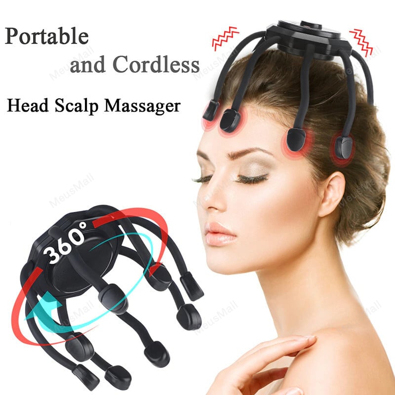 Picture of Electric Head Massager Octopus Massager 20 Contracts 5 Modes Scalp Massager 2 Extra Long Contract Red Light Therapy Device || vibrating head massage
migraine relief
gared cat massage
head massage spider
octopus scalp stress relax
complete ghost gun kits