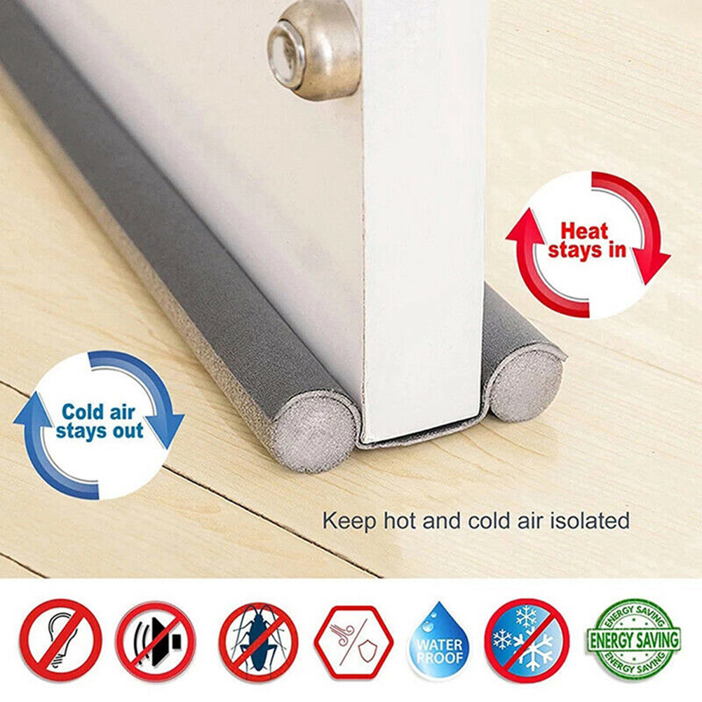Picture of 93cm Waterproof Seal Strip Draught Excluder Stopper Door Bottom Guard Double Silicone Rubber Seal Dustproof Soundproof || versiegelung, draft excluder, weather stripping, bottom door, door foam, silicon draft strip, bobs burgers