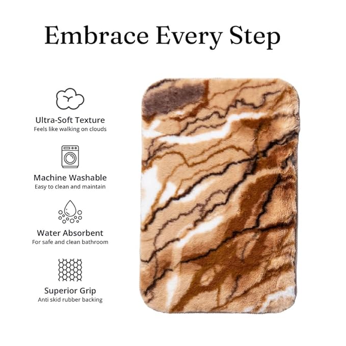 Picture of Premium Comfortable Door and Floor Mats, Papos, Crown Home Super Soft Microfiber Bath Mat Super Absorbent Anti-Skid Door Mats for Home | Bathroom Mat | Bedroom | Kitchen | Floor Mat