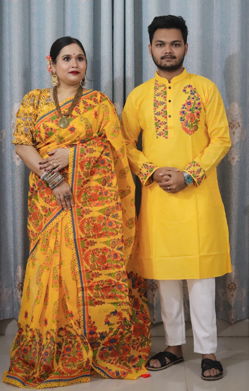 Picture of Sharee Panjabi Couple Set