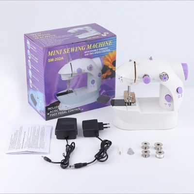 Picture of sewing machine portable household used overlock lockstitch electric Hand-held sewing machine