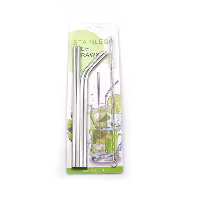 Picture of Stainless steel straws for drinking beverage bar straws