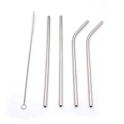 Picture of Stainless steel straws for drinking beverage bar straws