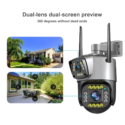 Picture of 4G Duel Lens Waterproof Outdoor WIFI IP Camera, V380-V-10 pro Dual Lens Smart Home Security CCTV Wireless WIFI IP Camera