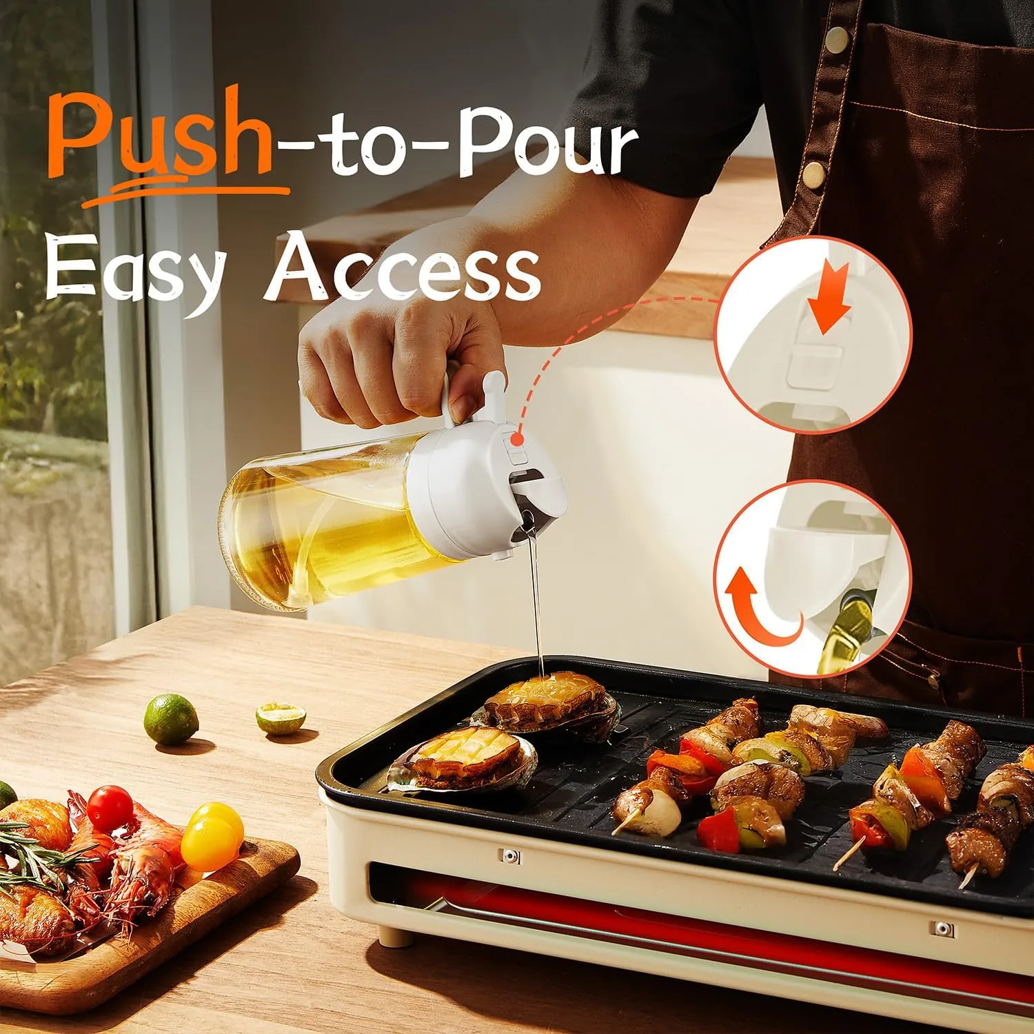 Picture of 2 in 1 Oil Dispenser Bottle, Multifunctional Oil Dispenser