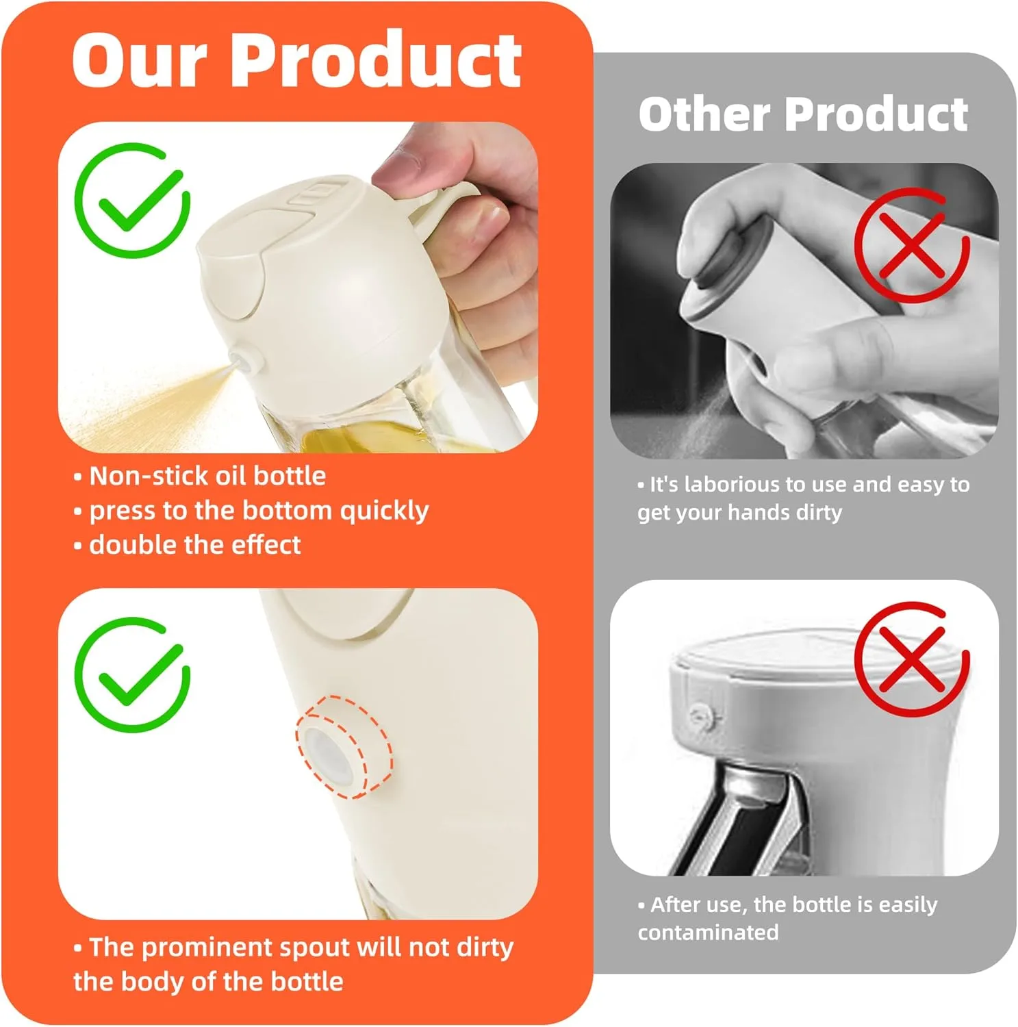 Picture of 2 in 1 Oil Dispenser Bottle, Multifunctional Oil Dispenser