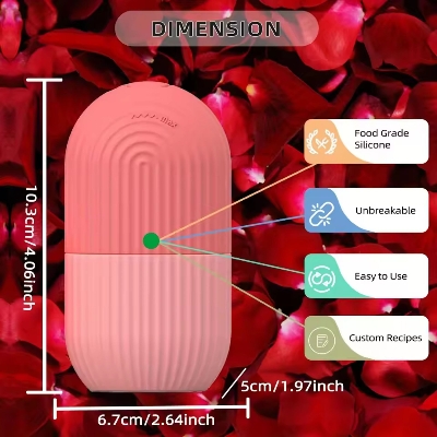 Picture of Ice Roller for Neck, Face & Eyes Massager | Face and Eye Puffiness | Silicone Ice Cube Trays Beauty Lifting Ice Ball Face Massager Contouring Eye Roller Facial Treatment