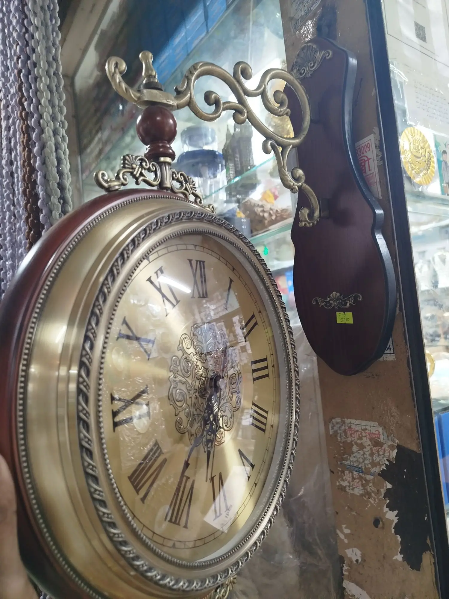 Picture of Luxury Double-Sided Decorative Wall Clock - A Classic Round Vintage-Style Handmade Wall Clock, Suitable for Living Room, Kitchen, and Office,  Gift Item