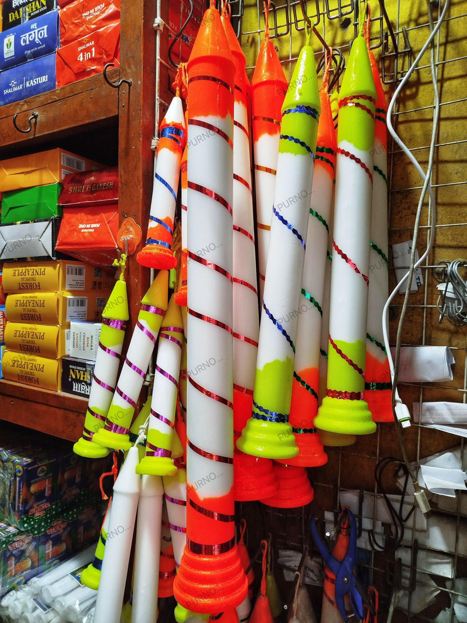 Picture of Large Decorative Handmade Candles Mombati – Perfect for Home, Temple & Celebrations!