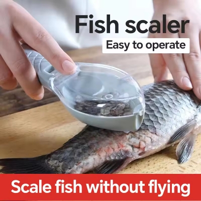 Picture of Fish scale brush | Fish Skin Brush Scraping Fish Scale Brush Grater Quick Disassembly Fish Cleaning Peeling Skin Scraper Scraper Scaler