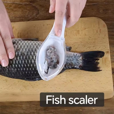 Picture of Fish scale brush | Fish Skin Brush Scraping Fish Scale Brush Grater Quick Disassembly Fish Cleaning Peeling Skin Scraper Scraper Scaler