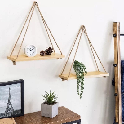 Picture of Hanging Wall Shelves, Swing Rope Floating Shelf