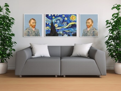 Picture of Home Decor 9 pcs starry night Wall Decoration Wallmate Poster on Pvc