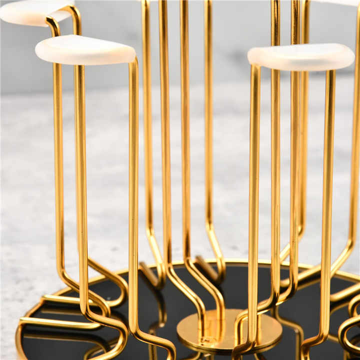 Picture of Cup Drying Rack With Drain Tray Hooks Cup Organizer for GlassesTumbler Kitchen Rack Stand