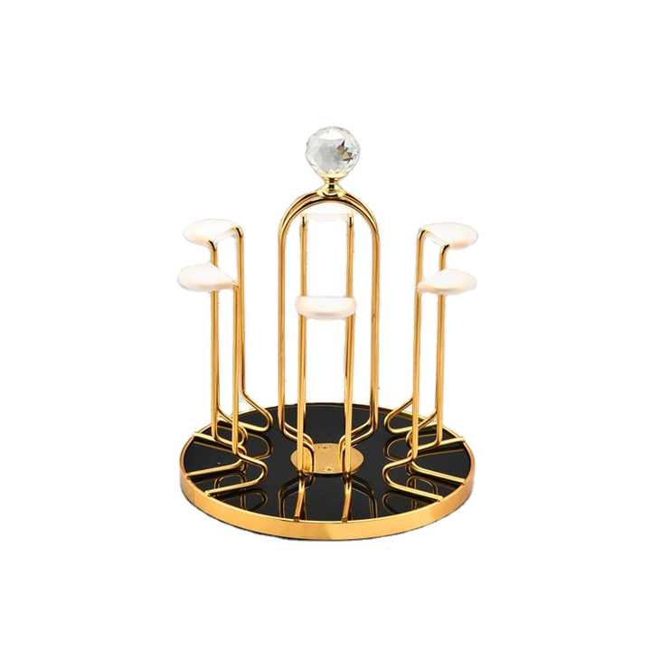 Picture of Cup Drying Rack With Drain Tray Hooks Cup Organizer for GlassesTumbler Kitchen Rack Stand