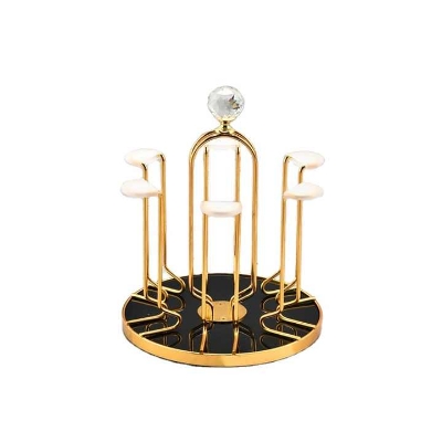 Picture of Cup Drying Rack With Drain Tray Hooks Cup Organizer for GlassesTumbler Kitchen Rack Stand