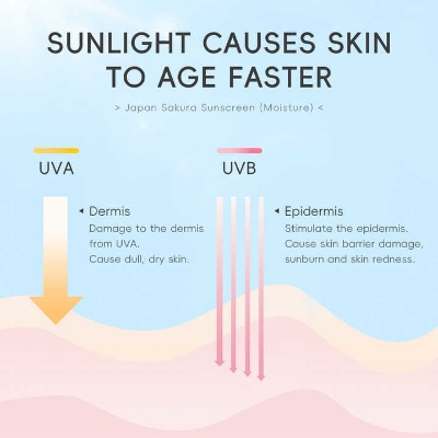 Picture of Laikou Japan Sakura Face Sunscreen Beauty Makeup UV Protector Sunscreen Cream Women's Skincare with Pretty Sakura Design