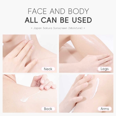 Picture of Laikou Japan Sakura Face Sunscreen Beauty Makeup UV Protector Sunscreen Cream Women's Skincare with Pretty Sakura Design