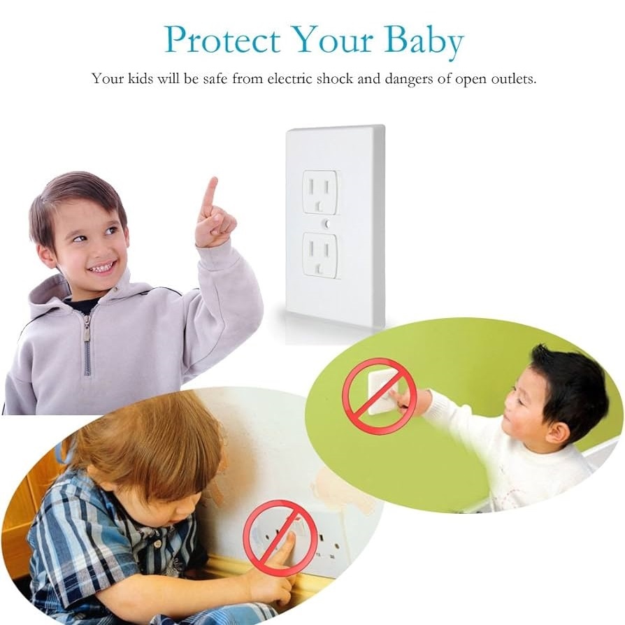 Picture of 10pcs Baby Safety Electrical Socket Cover, Multiplug Safety Guard, Electric Socket Plug Protector, Socket Safety Protector