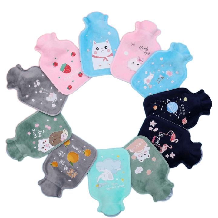 Picture of Plush Cute Hot Water Bottle Warm Belly Treasure Cartoon Warmer Filled Mini Explosion-proof Portable Winter Reusable Hand Warmer,Cartoon Hand Po Warm Water Bottle,Warm Belly, Warm Hand, Warm Waist, Warm Shoulder, baby mini hot water heater bag