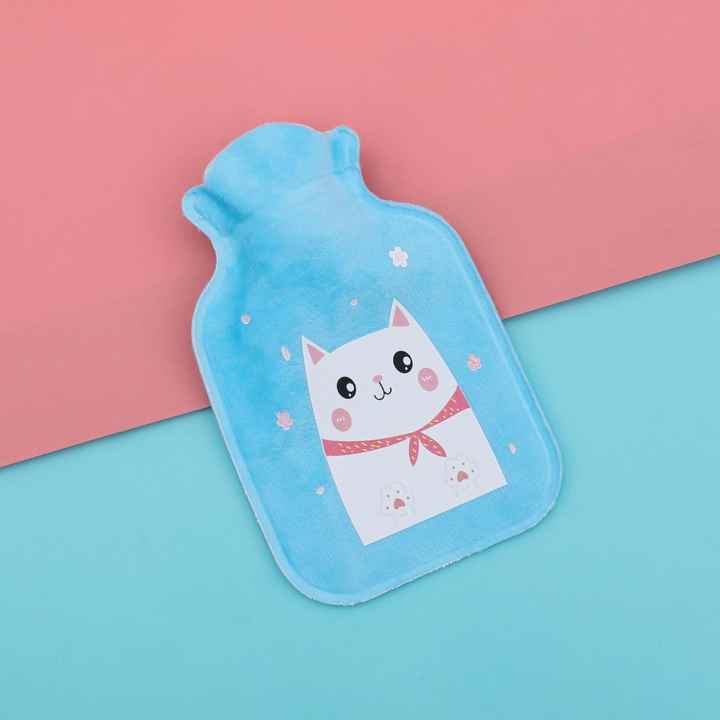 Picture of Plush Cute Hot Water Bottle Warm Belly Treasure Cartoon Warmer Filled Mini Explosion-proof Portable Winter Reusable Hand Warmer,Cartoon Hand Po Warm Water Bottle,Warm Belly, Warm Hand, Warm Waist, Warm Shoulder, baby mini hot water heater bag