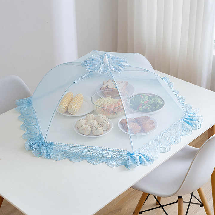 Picture of Food Cover Transparent Vegetable Foldable Mosquito Proof Rectangular Cover Outdoor Picnic Table Cover,Foldable table lid,Food Covers