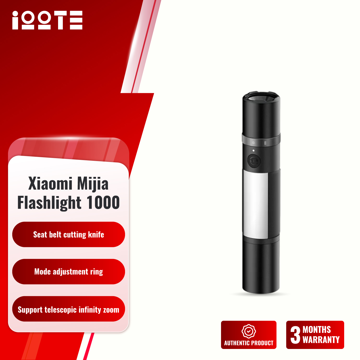 Xiaomi Mijia Multifunctional Flashlight 1000 Lumen  iOOTEonline shop bangladeshothoba.com