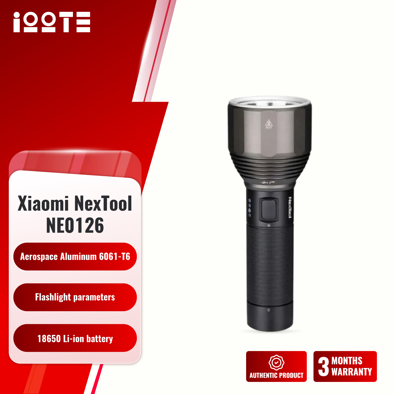 Xiaomi NexTool Nato Outdoor Glare Flashlight NE0126  iOOTEonline shop bangladeshothoba.com