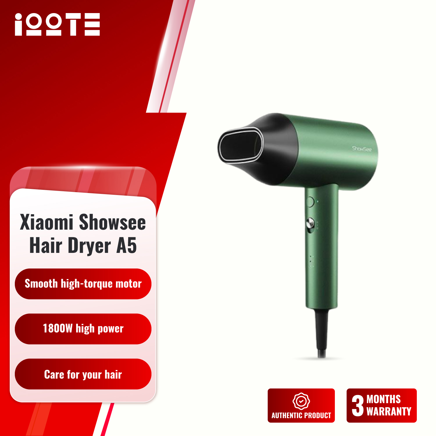Xiaomi SHOWSEE A5-R G Anion Negative Ion Hair Dryer  iOOTEonline shop bangladeshothoba.com