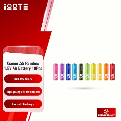 Xiaomi Zi5 Rainbow 1.5V AA Alkaline Battery Set 10Pcs  iOOTEonline shop bangladeshothoba.com