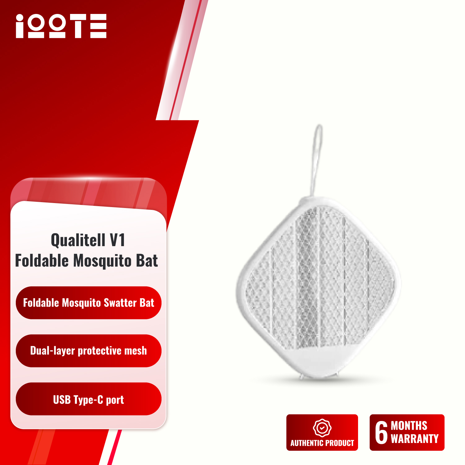 Xiaomi Qualitell V1 Foldable Mosquito Swatter Bat  iOOTEonline shop bangladeshothoba.com