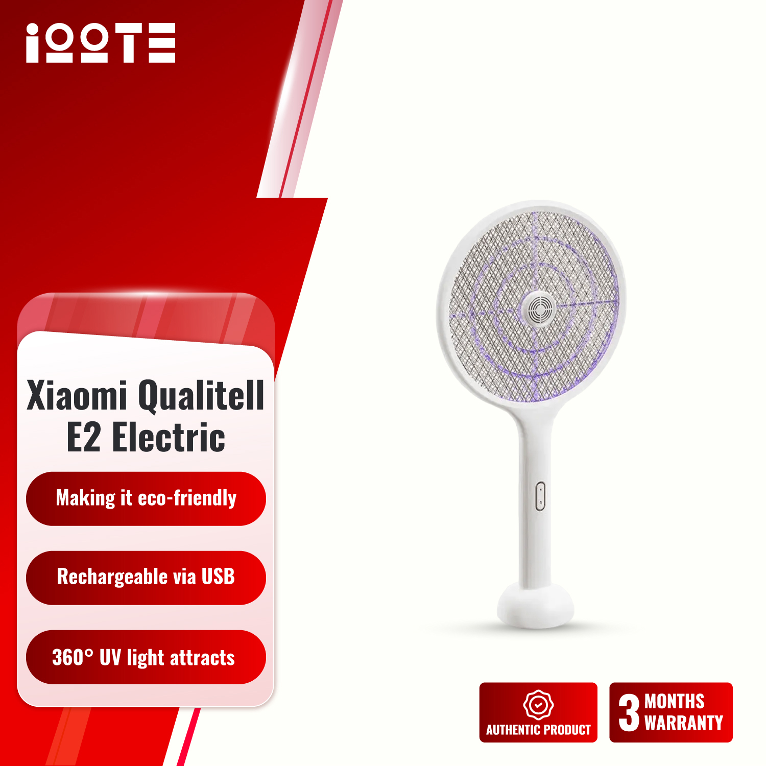 Xiaomi Qualitell 2-in-1 Electric Fly Trap & Swatter E2  iOOTEonline shop bangladeshothoba.com