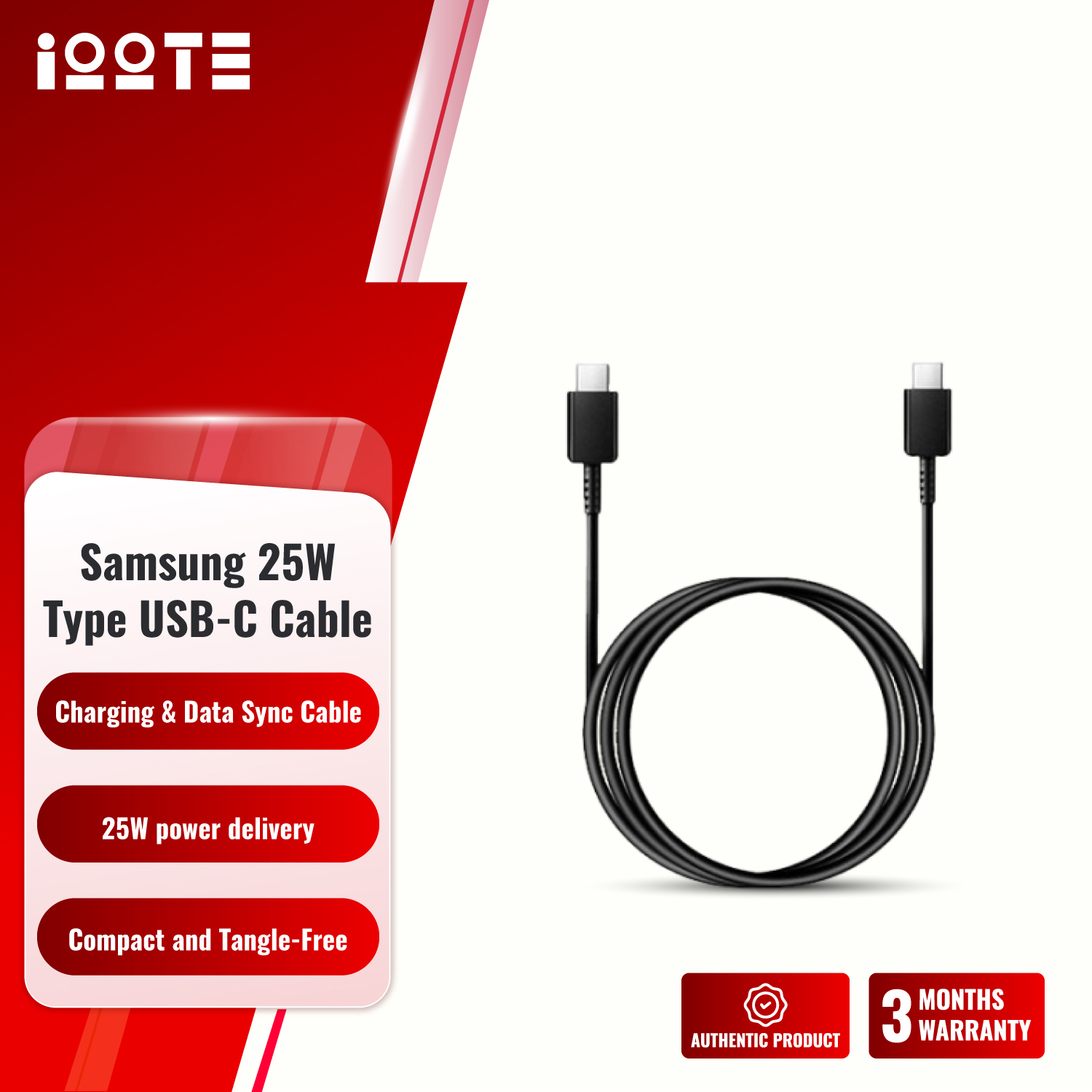 Samsung Galaxy 25W Type USB-C SUPER FAST Charging & Data Sync Cable (EP-DN980)  iOOTEonline shop bangladeshothoba.com