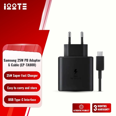 Samsung 25W Super Fast Charging PD Adapter with Cable (EP-TA800)  iOOTEonline shop bangladeshothoba.com
