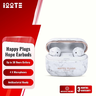 Happy Plugs Hope Antibacterial Wireless Earbuds White Marble Edition  iOOTEonline shop bangladeshothoba.com