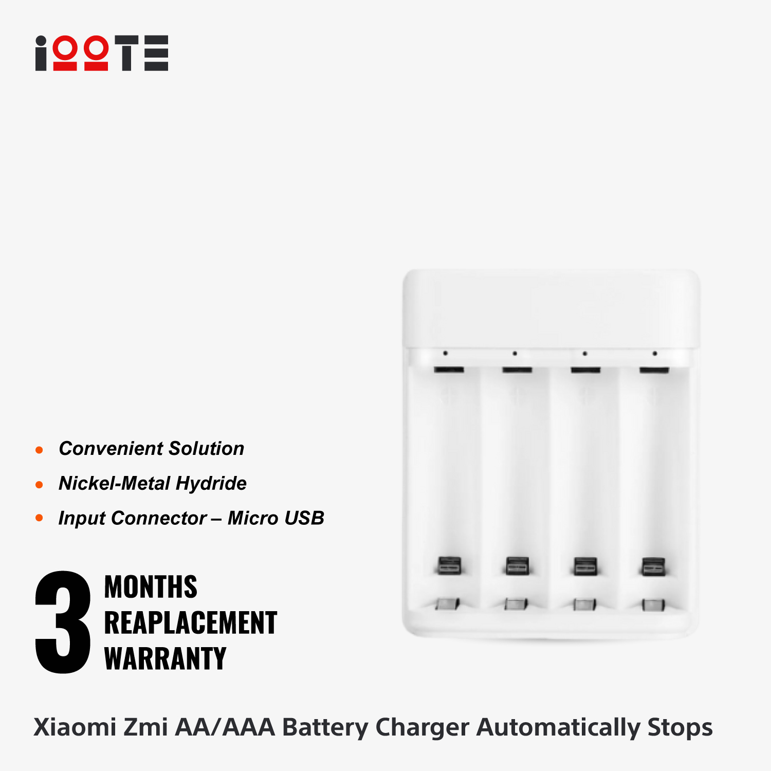 Xiaomi Zmi AA/AAA battery charger PB401  iOOTEonline shop bangladeshothoba.com