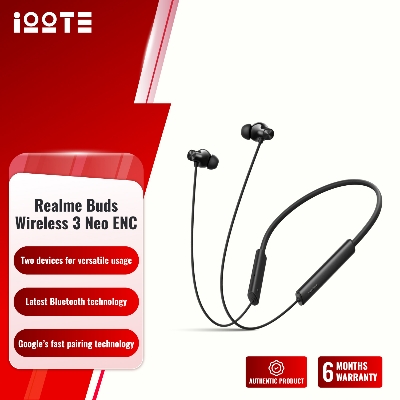 Realme Buds Wireless 3 Neo ENC Neckband | Bluetooth version 5.4 | 32 Hours Playback, Fast Charge 10 mins Charge for 6 hrs Playback  iOOTEonline shop bangladeshothoba.com