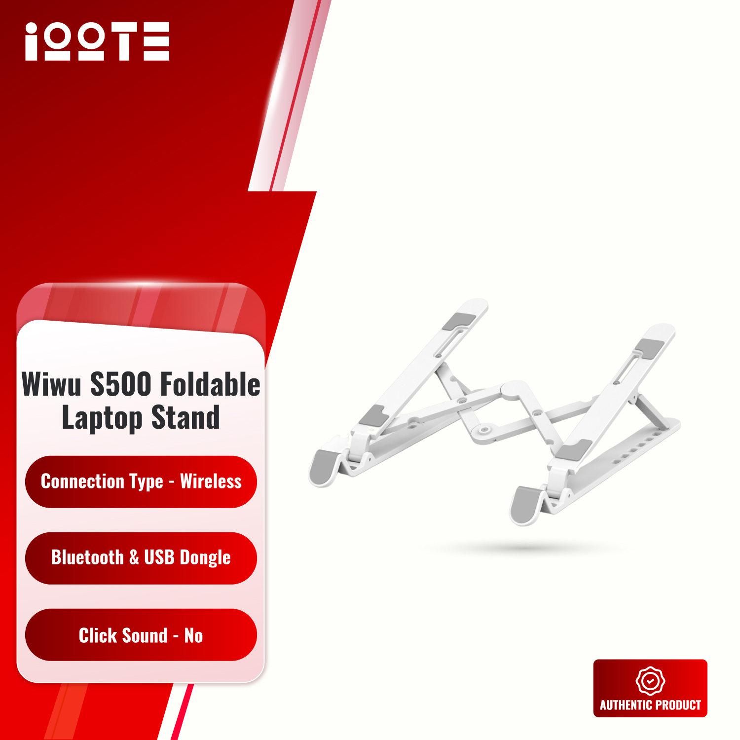 WiWU S500 Foldable Lightweight Aluminium Laptop Stand  iOOTEonline shop bangladeshothoba.com